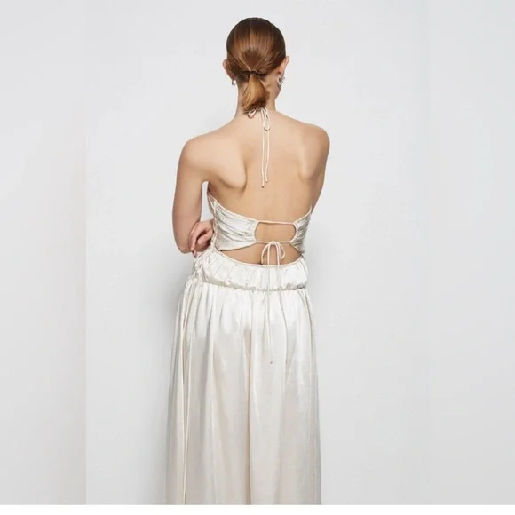 Jonathan Simkhai Strapless Gown Dress in stone NWT Formal Bridal - Picture 2 of 14